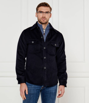 Oscar Jacobson Wełniana koszula | Slim Fit | z dodatkiem kaszmiru