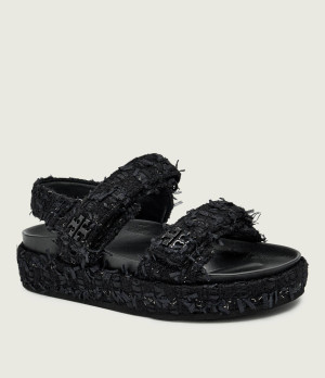 TORY BURCH Wełniane sandały KIRA | z dodatkiem skóry