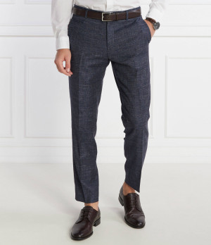 BOSS BLACK Wełniane spodnie H-Genius-241 | Regular Fit | z dodatkiem lnu