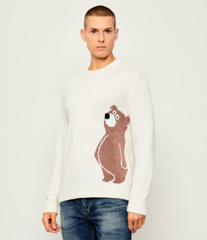 EA7 Sweter | Regular Fit | z dodatkiem wełny i kaszmiru