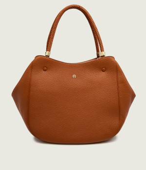 Aigner Skórzana shopperka CARRÉ SOFT