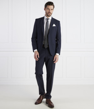 BOSS BLACK Wełniany garnitur H-Huge-2Pcs-224 | Slim Fit