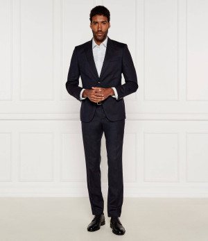 BOSS BLACK Wełniany garnitur H-Huge-2Pcs-Peak-253 | Slim Fit