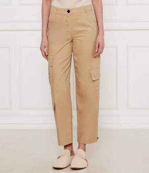 Marc Cain Spodnie cargo RENTON | Relaxed fit | z dodatkiem jedwabiu