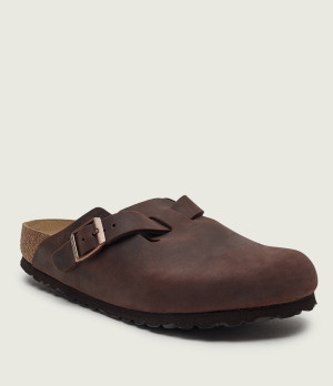 Birkenstock Skórzane mule Boston SFB LEOI | narrow fit