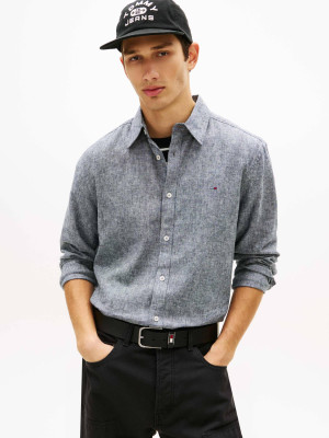 Tommy Jeans Lniana koszula | Regular Fit