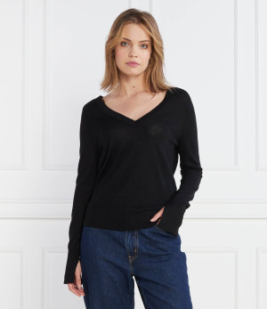 Calvin Klein Wełniany sweter EXTRA FINE V-NK | Regular Fit