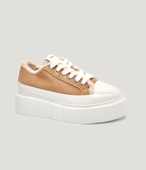 INUIKII Skórzane sneakersy Matilda Curly |shearling