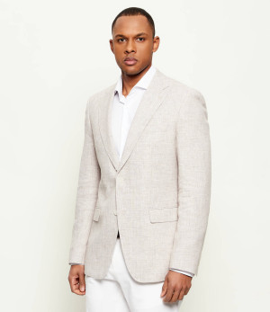 BOSS BLACK Marynarka H-Hutson-262 | Regular Fit | z dodatkiem lnu