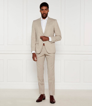 BOSS BLACK Wełniany garnitur H-Huge | Slim Fit | stretch