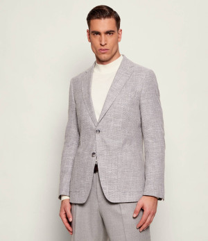 BOSS BLACK Marynarka H-Hutson-2PP-253 | Regular Fit | z dodatkiem lnu