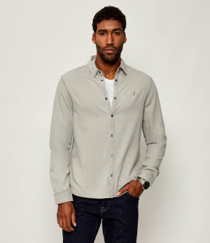 AllSaints Jeansowa koszula GLEASON | Regular Fit