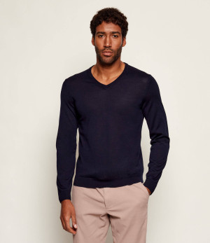 BOSS BLACK Wełniany sweter Melba-P | Slim Fit