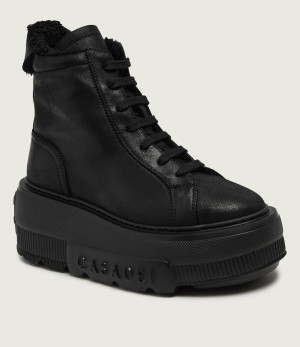 Casadei Skórzane sneakersy | shearling