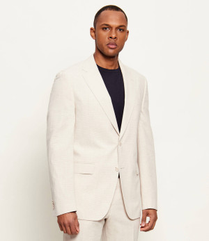 BOSS BLACK Marynarka H-Hutson-262 | Regular Fit | z dodatkiem lnu