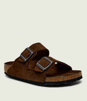 Birkenstock Klapki Arizona Leve | zamsz | narrow fit