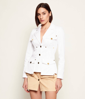 Elisabetta Franchi Kurtka jeansowa | Slim Fit