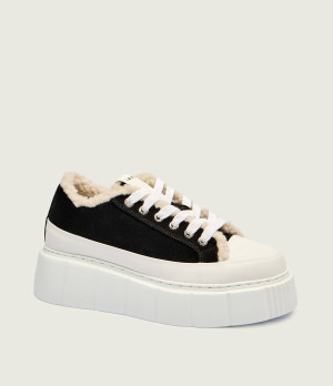 INUIKII Skórzane sneakersy Matilda Curly | shearling