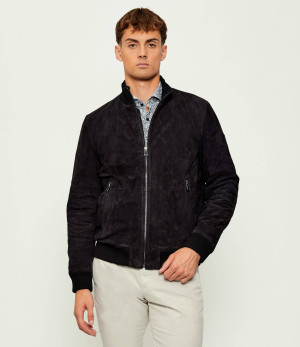 Joop! Kurtka bomber Byll-W | z dodatkiem wełny | Regular Fit | zamsz