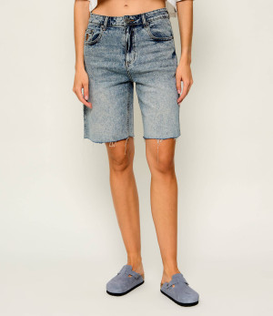 One Teaspoon Jeansowe bermudy Le Cats | Boyfriend fit | mid waist