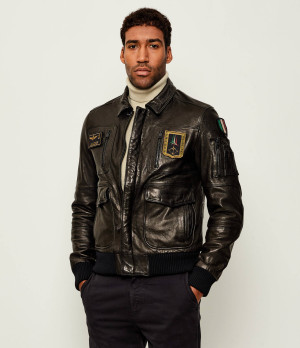 Aeronautica Militare Skórzana kurtka | Regular Fit