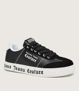 Versace Jeans Couture Skórzane sneakersy FONDO COURT 88 DIS. SK6 | zamsz