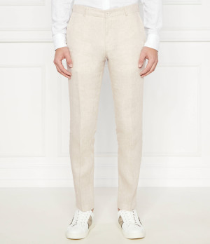Joop! Lniane spodnie chino JT-18Hank | Slim Fit