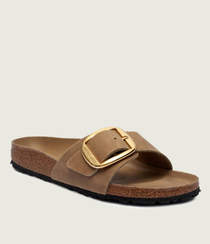 Birkenstock Skórzane klapki Madrid Big Buckle | narrow fit