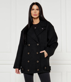 Tommy Jeans Płaszcz | z dodatkiem wełny