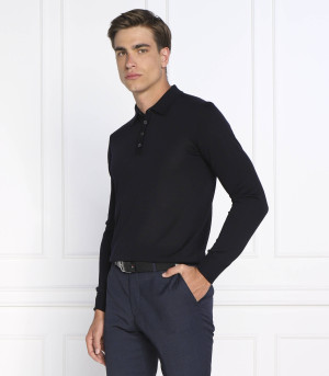 Oscar Jacobson Wełniany sweter Ruben Poloshirt L-S | Slim Fit