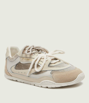 Pinko Skórzane sneakersy Yulia 01 | zamsz