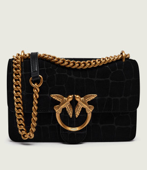 Pinko Torebka na ramię LOVE ONE MINI DC | zamsz