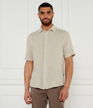 BOSS ORANGE Lniana koszula Rash_2_M | Regular Fit