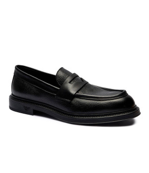Emporio Armani Skórzane loafersy