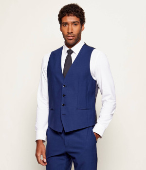 BOSS BLACK Wełniana kamizelka | Slim Fit