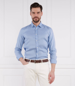 BOSS BLACK Lniana koszula Roger | Slim Fit