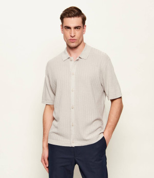 BOSS ORANGE Lniana koszula Amicino | Regular Fit