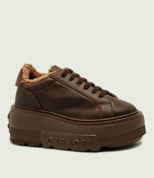 Casadei Skórzane Ocieplane sneakersy Nexus | shearling | z dodatkiem wełny