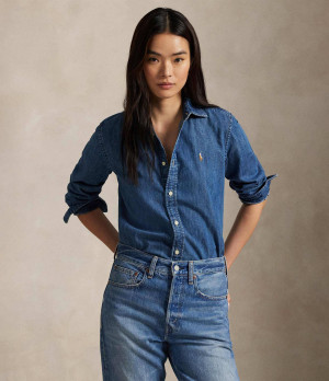 POLO RALPH LAUREN Jeansowa koszula | Custom fit