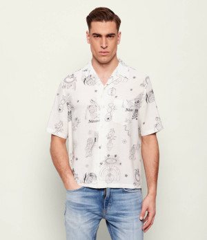 AllSaints Koszula TERRA | Oversize fit | z dodatkiem lnu