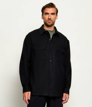 Karl Lagerfeld Koszula | Loose fit | z dodatkiem wełny