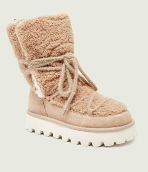 Marc Cain Śniegowce | shearling | z dodatkiem skóry
