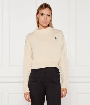 Patrizia Pepe Sweter | Cropped Fit | z dodatkiem wełny
