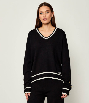 Liu Jo Sport Sweter | Relaxed fit | z dodatkiem jedwabiu