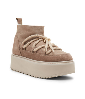 INUIKII Śniegowce Classic Low Platform | zamsz | wełna