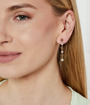 TORY BURCH Kolczyki Kira Linear Pear