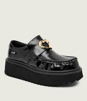 Love Moschino Skórzane loafersy