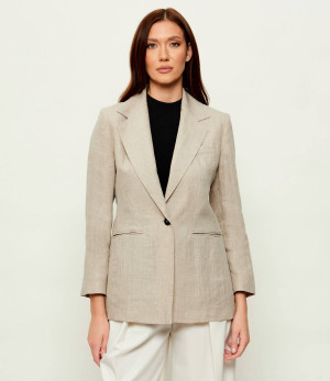 Marella Lniana marynarka Mllsabbia | Slim Fit