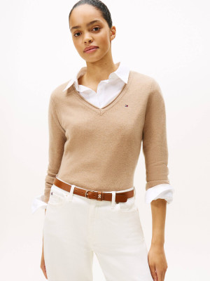 Tommy Hilfiger Wełniany sweter | Regular Fit