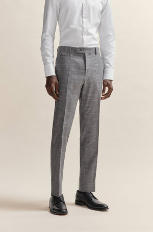 BOSS BLACK Wełniane spodnie H-Genius-241 | Regular Fit | z dodatkiem lnu